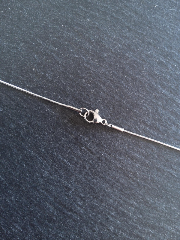 1 or 5 Stainless Steel Snake Chain Necklaces 17.7 inch (45cm) Long. Thickness 0.9mm
