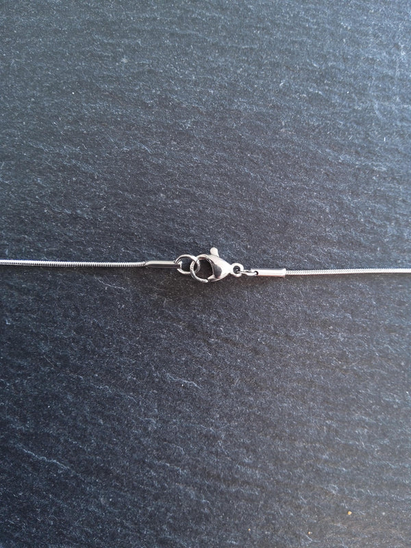 1 or 5 Stainless Steel Snake Chain Necklaces 17.7 inch (45cm) Long. Thickness 0.9mm