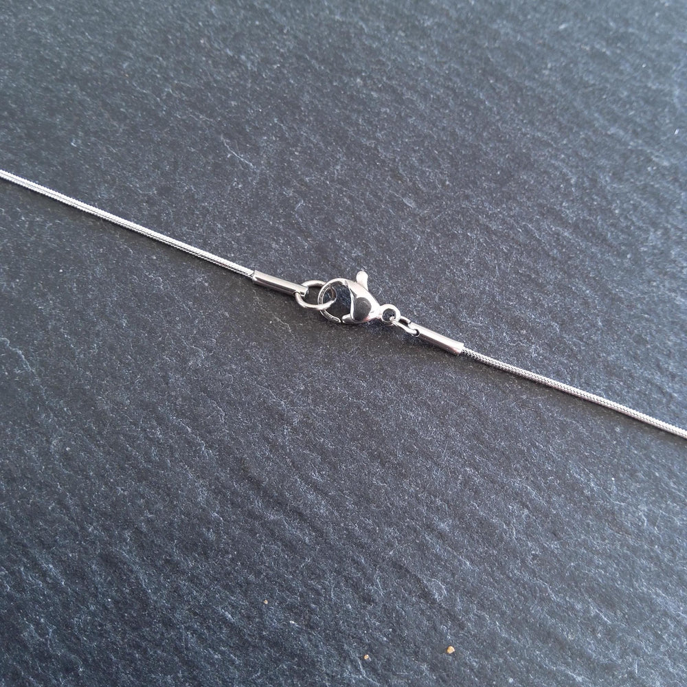 1 or 5 Stainless Steel Snake Chain Necklaces 17.7 inch (45cm) Long. Thickness 0.9mm