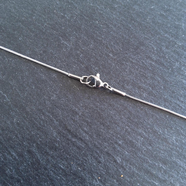 1 or 5 Stainless Steel Snake Chain Necklaces 17.7 inch (45cm) Long. Thickness 0.9mm