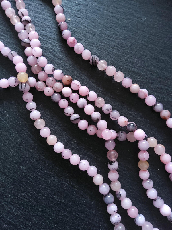 8.2mm Cherry Blossom Jasper Round Beads Full 15.5 inch Strand Hole: 1mm