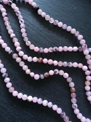 8.2mm Cherry Blossom Jasper Round Beads Full 15.5 inch Strand Hole: 1mm