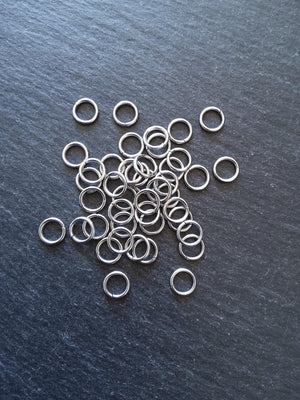 100 or 500 Stainless Steel 8mm Jump Rings 1.2mm (16 gauge) Hole: 6mm