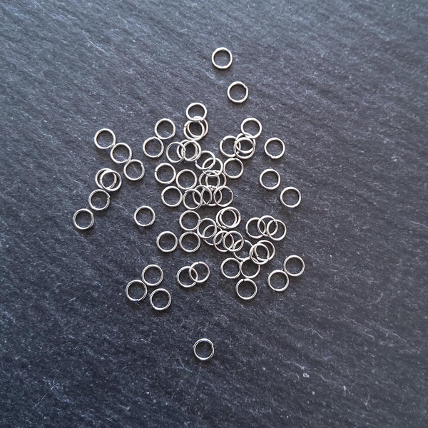200 Stainless Steel 4mm Jump Rings 0.5mm (24 Gauge) - ContentedCatz