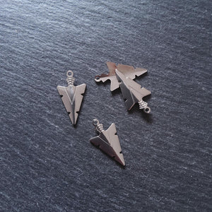 4 or 20 Arrow Head Charms Stainless Steel 28x15x2mm - ContentedCatz