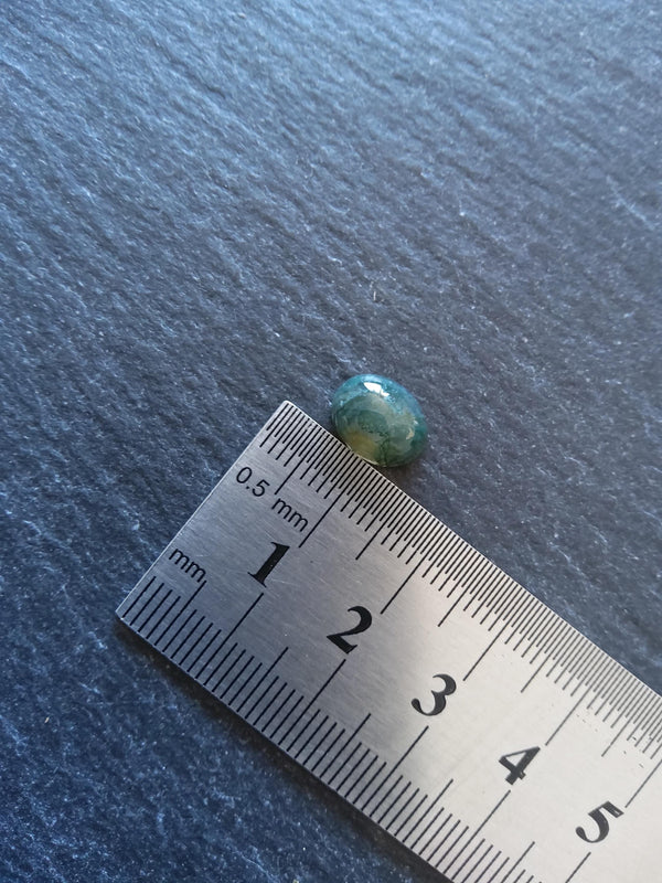 Natural Green Moss Agate Gemstone Oval Cabochons 10x8x4mm