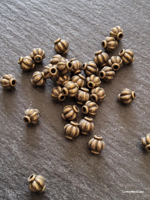 20 or 100 Antique Bronze Lantern 6mm Alloy Spacer Beads 6x5.5mm Hole: 1.3mm