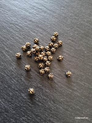 20 or 100 Antique Bronze Lantern 6mm Alloy Spacer Beads 6x5.5mm Hole: 1.3mm
