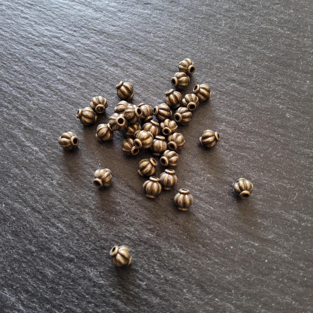 20 or 100 Antique Bronze Lantern 6mm Alloy Spacer Beads 6x5.5mm Hole: 1.3mm
