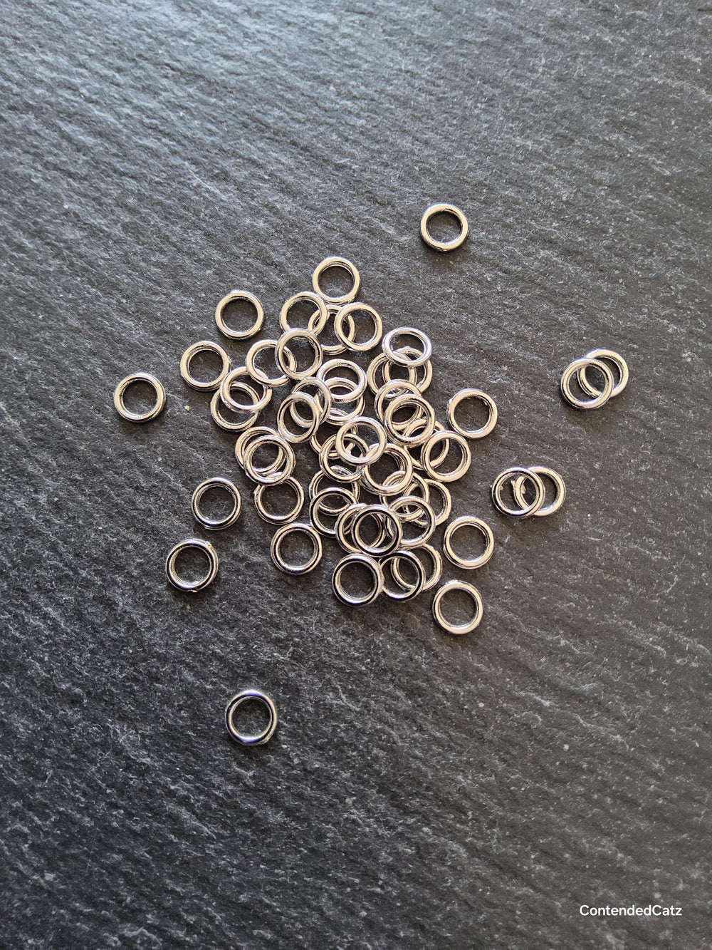 100 or 500 Silver Tone 6mm CLOSED Jump Rings Alloy Strong 1mm (18 Gauge) Hole: 3.8mm