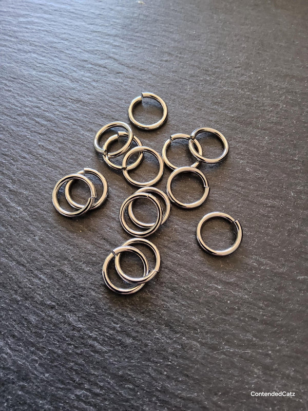 20 or 100 Stainless Steel 15mm Jump Rings Strong 2mm (12 gauge) Inner Diameter: 10mm